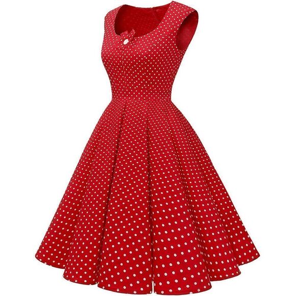 ❤️ Pinup 1950s Retro Red Polka Dot Disney Minnie Mouse Dress S, XL NWT - Picture 5 of 17